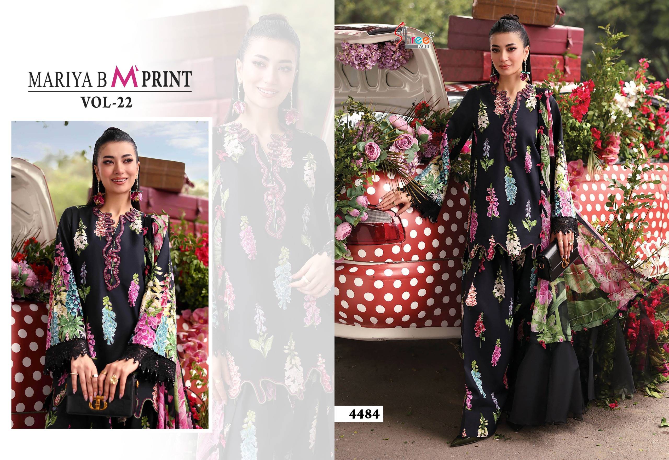 Mariya b Mprint vol - 22 By Shree Fab 4483 to 4486 Series Pakistani Stylish Beautiful Colourful Printed PURE COTTON Stitched Dresses At Wholesale Price